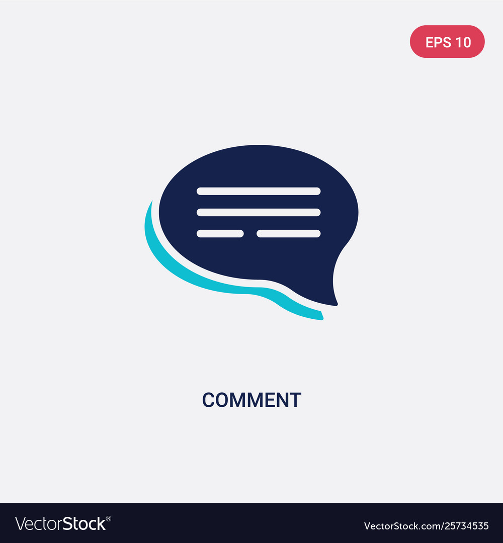 Two color comment icon from blogger Royalty Free Vector
