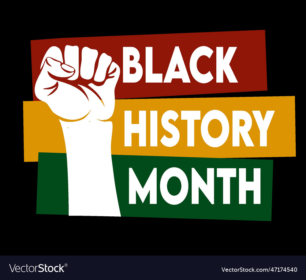 Black history month with background Royalty Free Vector