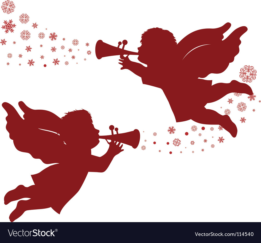 Christmas angels Royalty Free Vector Image - VectorStock