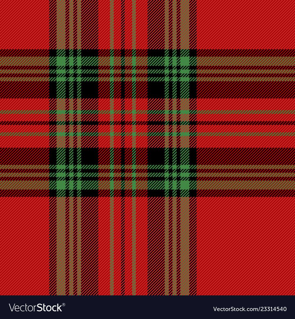 Christmas New Year Tartan Pattern Scottish Cage Vector Image