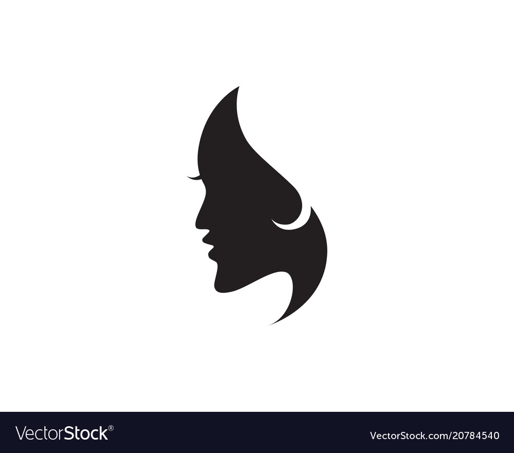 Hair woman and face logo symbols