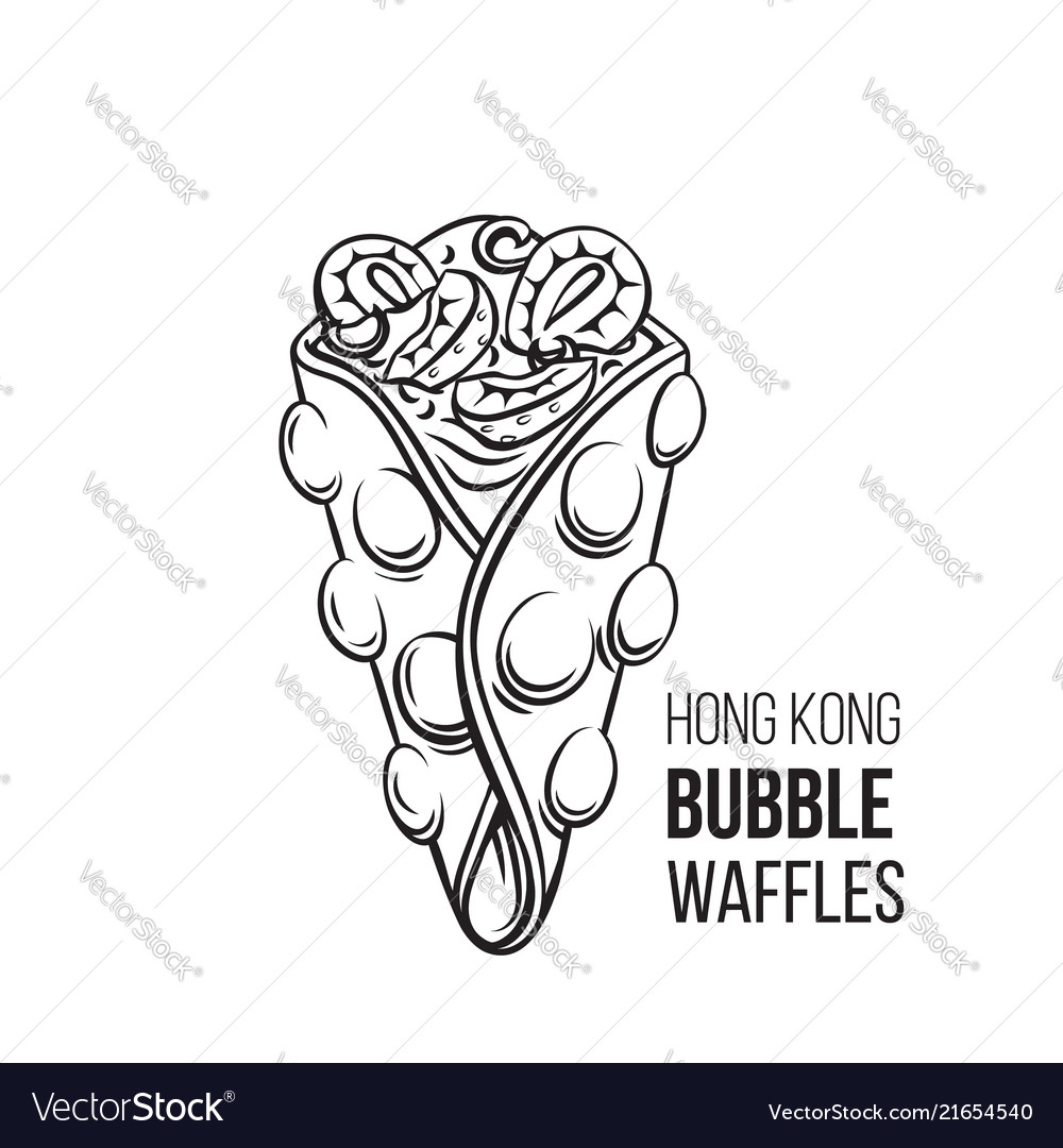 Hong Kong Bubble Waffle Royalty Free Vector Image