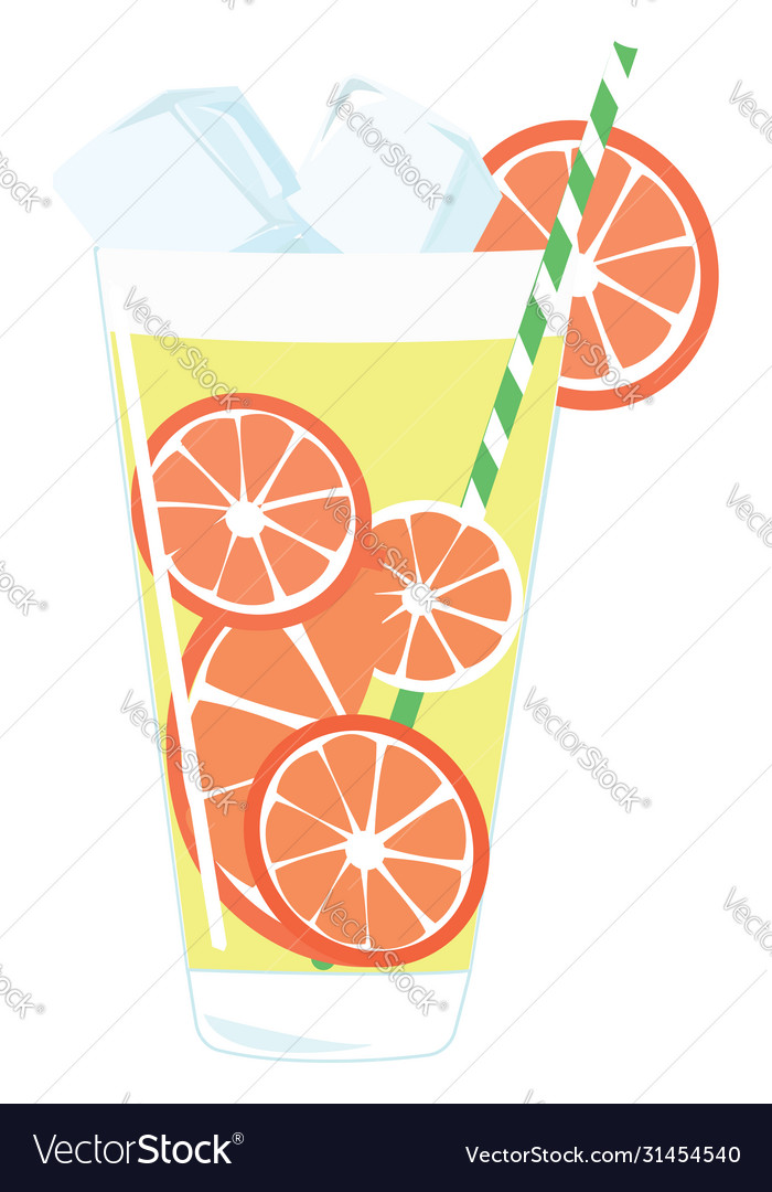 Orange juice on white background Royalty Free Vector Image