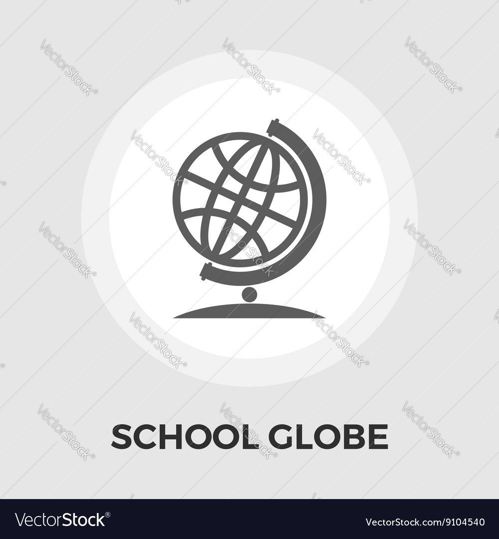 School globe flat icon