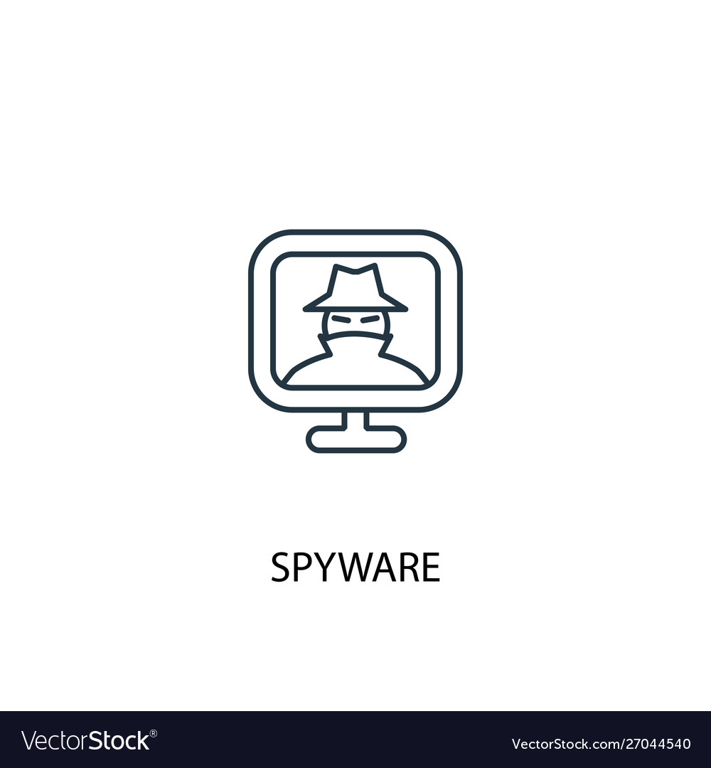 Spyware concept line icon simple element