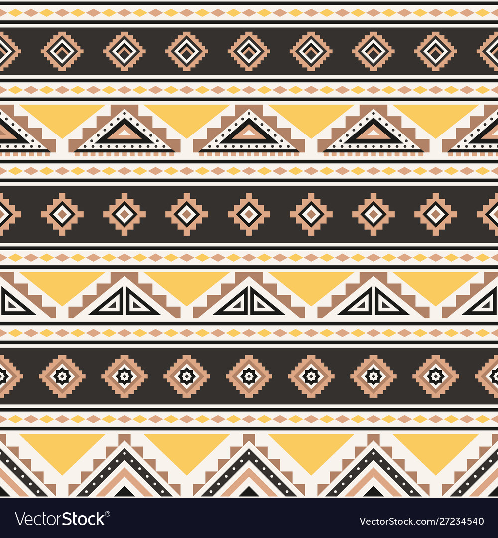 Tribal geometric seamless pattern Royalty Free Vector Image