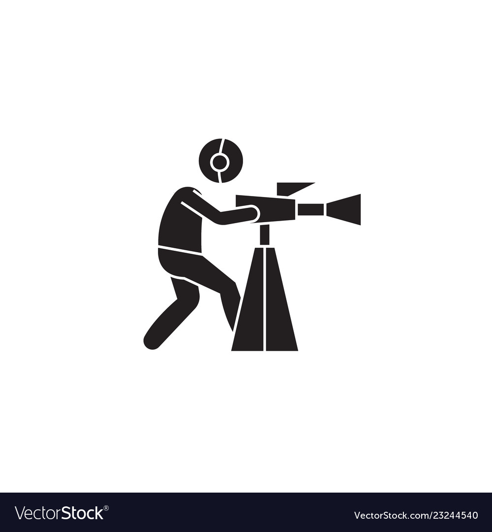 Video shooting black concept icon Royalty Free Vector Image