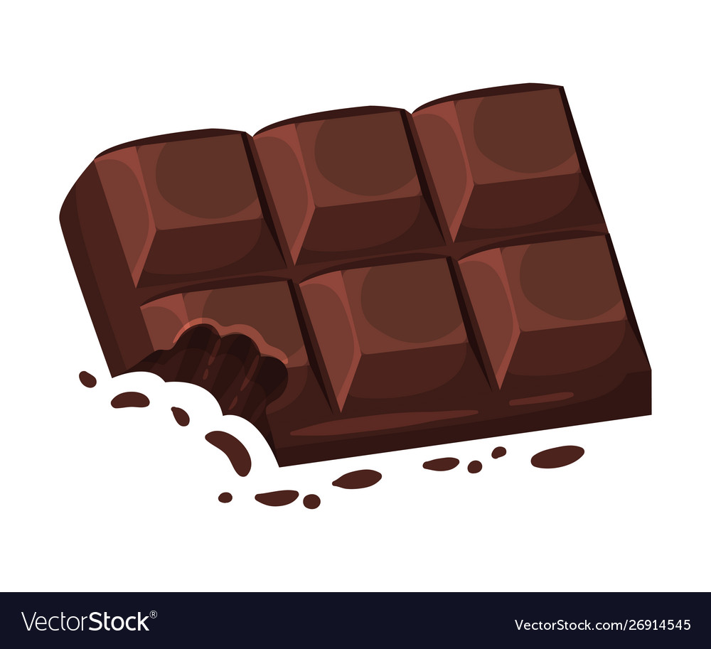 Piece chocolate bar Royalty Free Vector Image - VectorStock