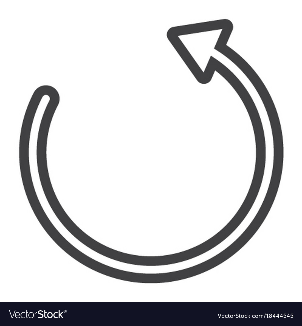 Reboot line icon web and mobile reload sign