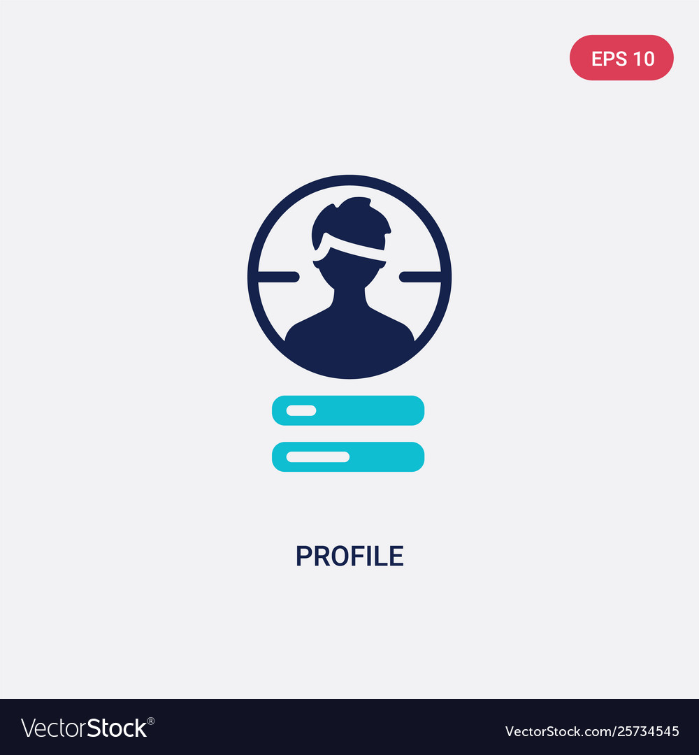 two color profile icon from blogger and royalty free vector