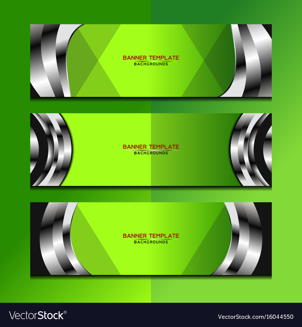 Banner green background design Royalty Free Vector Image