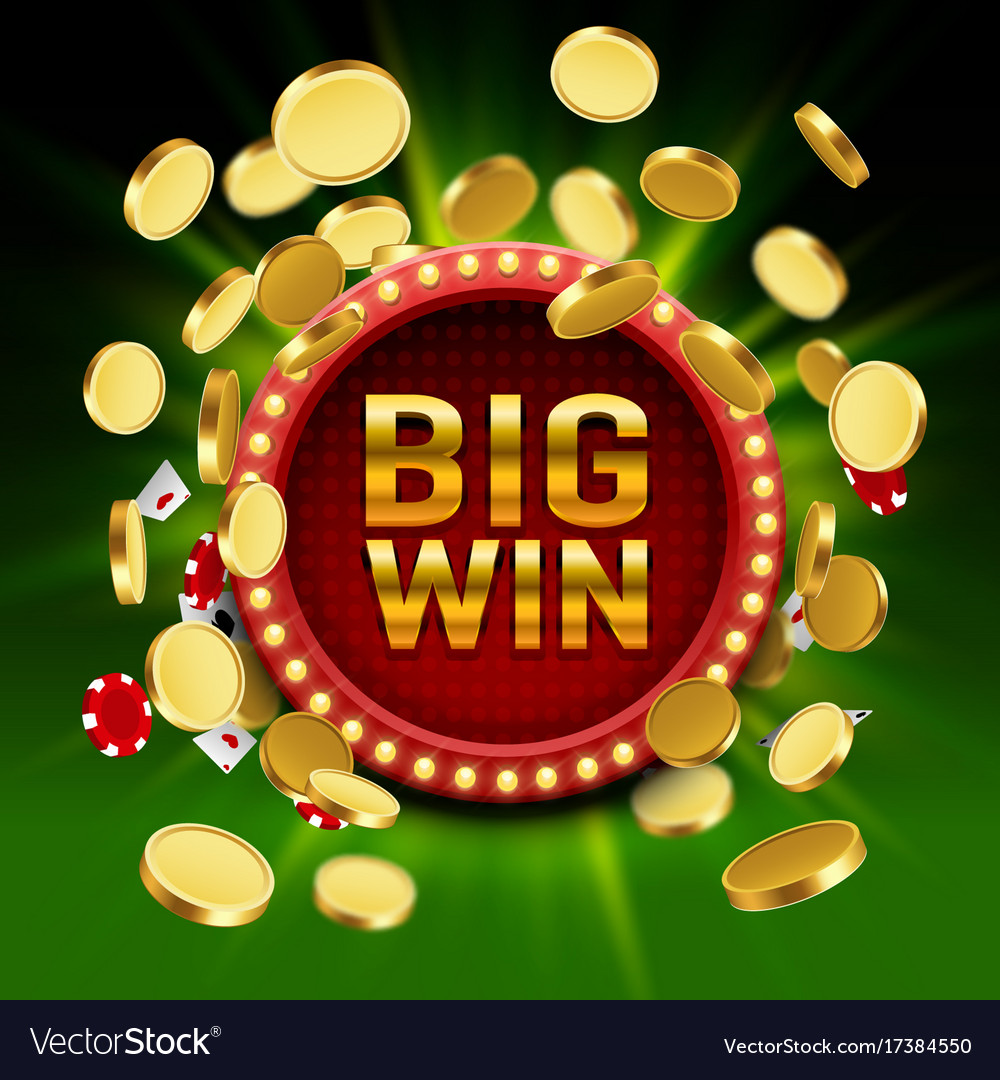 Big win casino signboard game banner design