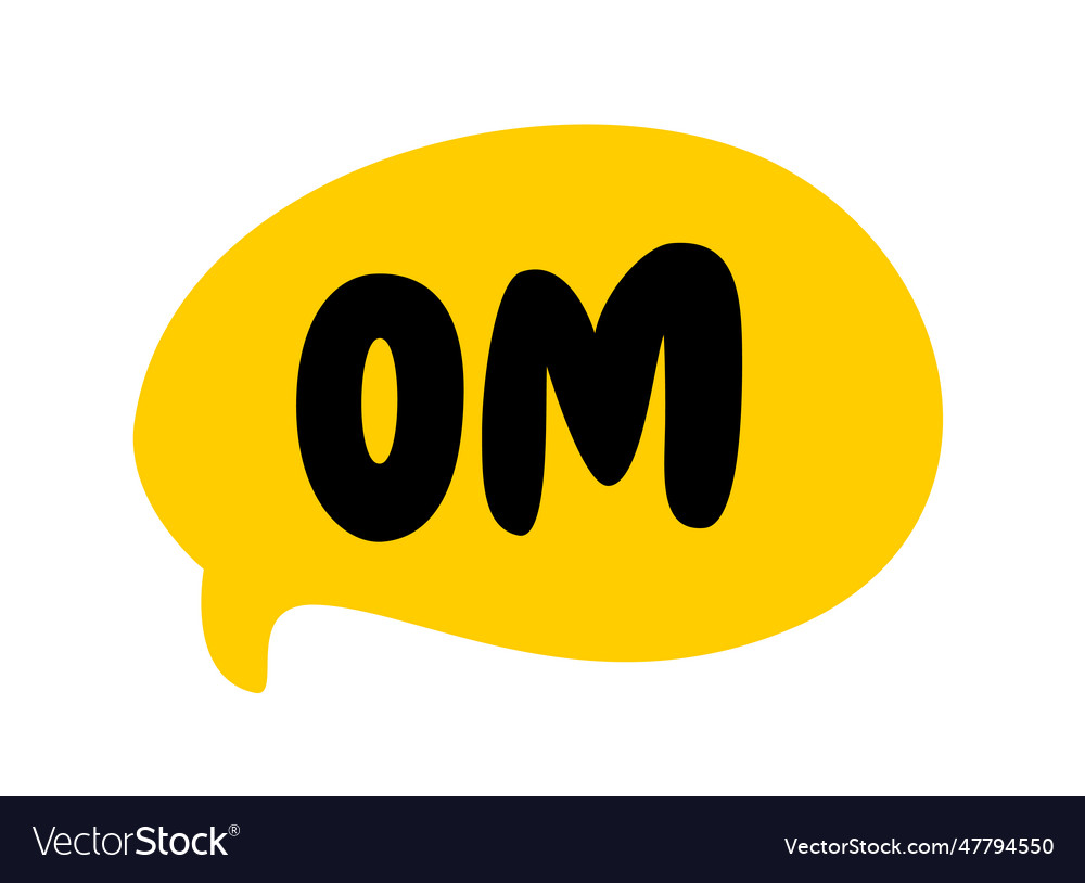 Om speech bubble text sacred sound mantra