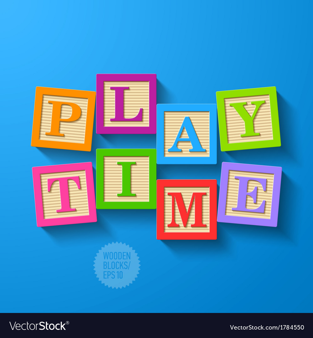 Play Time Royalty Free Vector Image Vectorstock