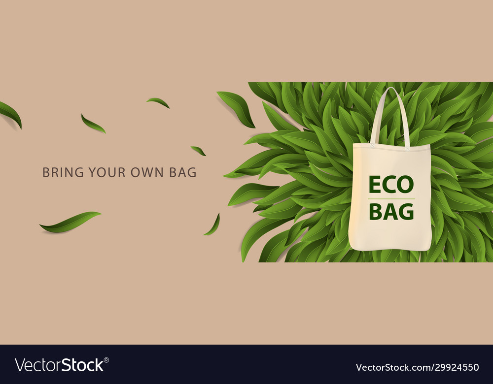 Pollution Problem Concept Say No To Plastic Bags Vector Image