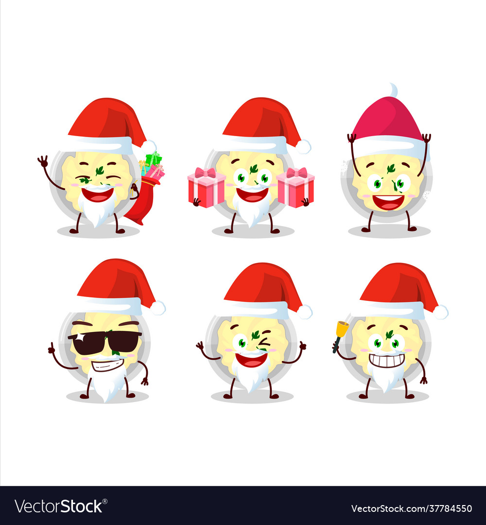 Santa Claus Emoticons With Mashed Potatoes Cartoon 0105