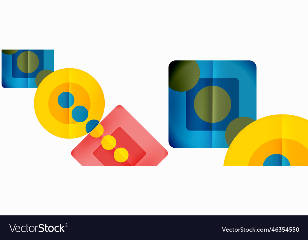 Triangles and circles abstract background for Vector Image
