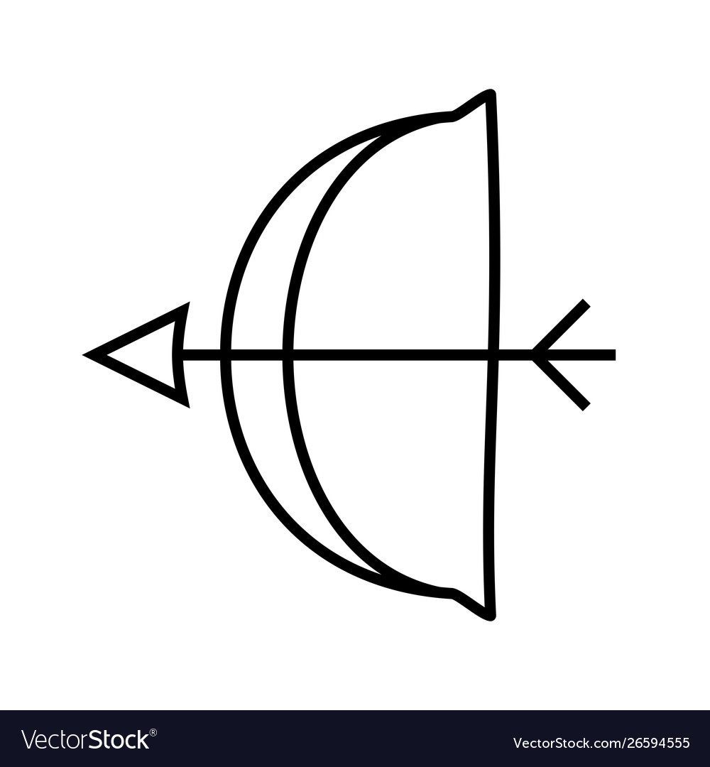 Archery line black icon Royalty Free Vector Image