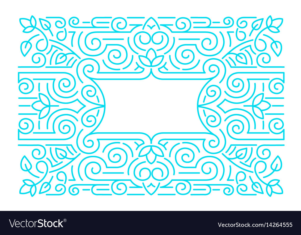 Linear frames design template Royalty Free Vector Image
