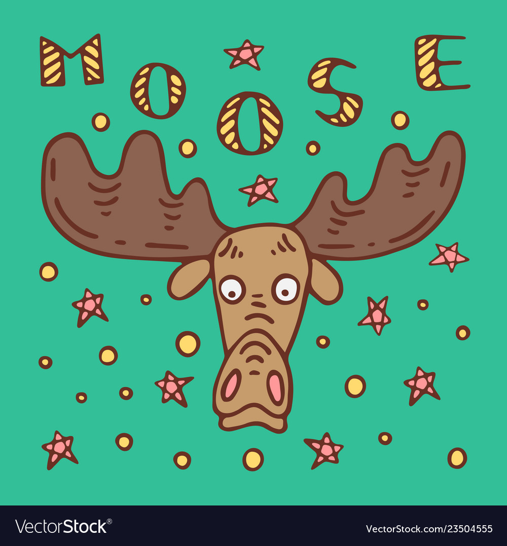 Moose poster Royalty Free Vector Image - VectorStock