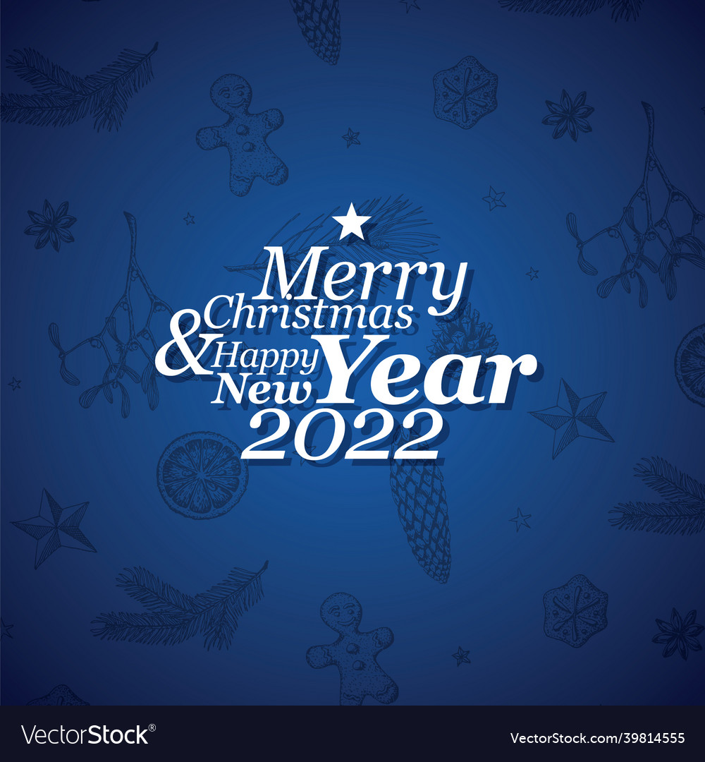 Nice typography christmas card 2022