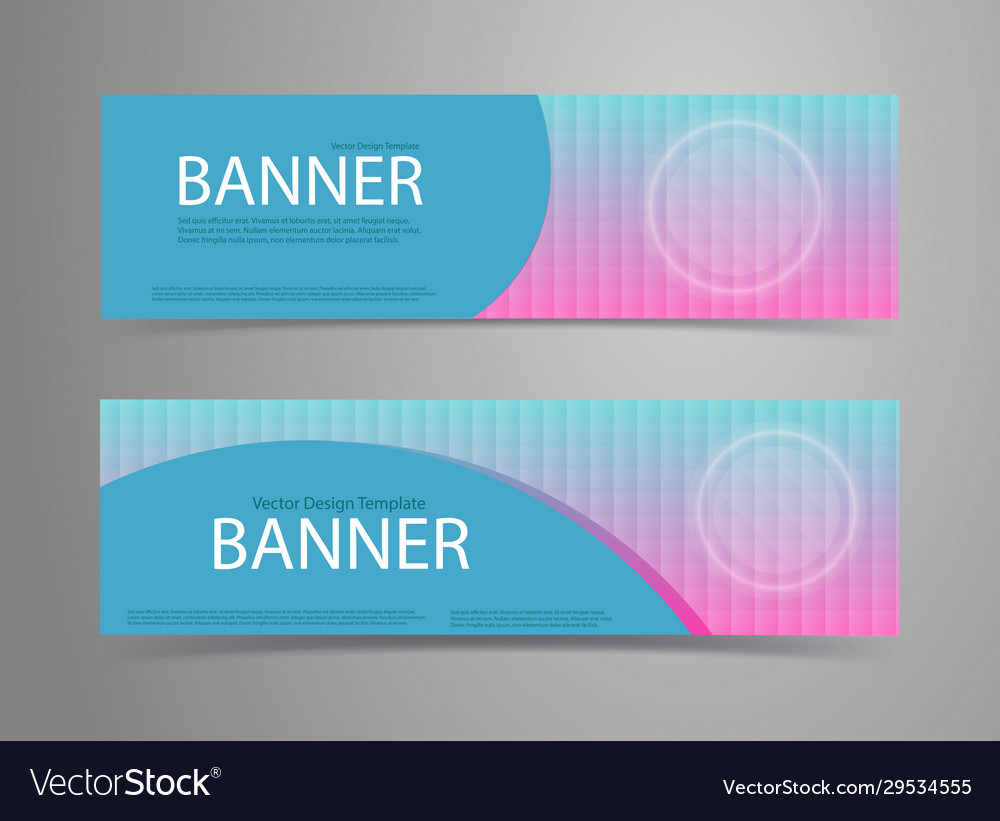 Pair abstract holographic banners