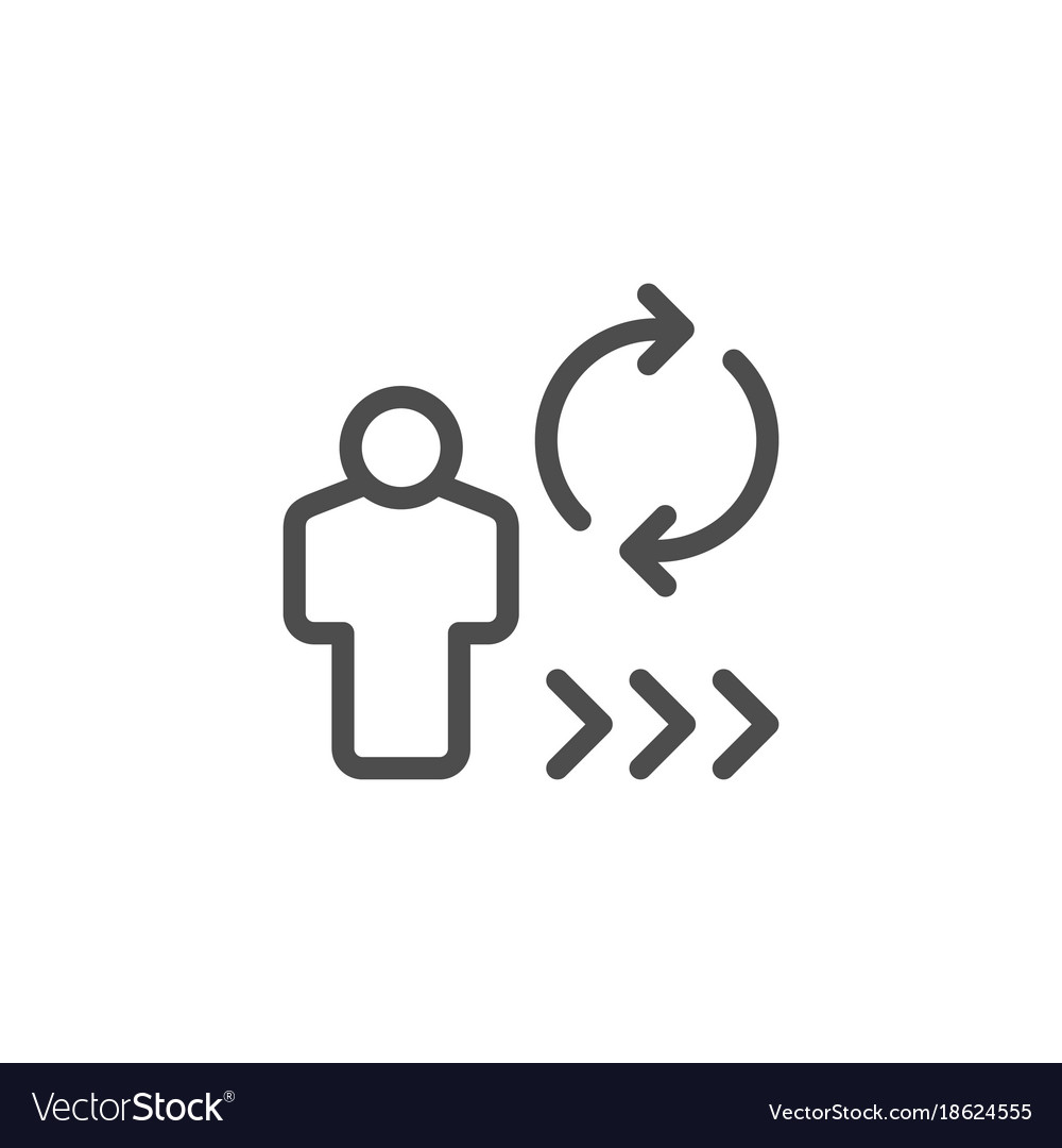 Person review line icon Royalty Free Vector Image