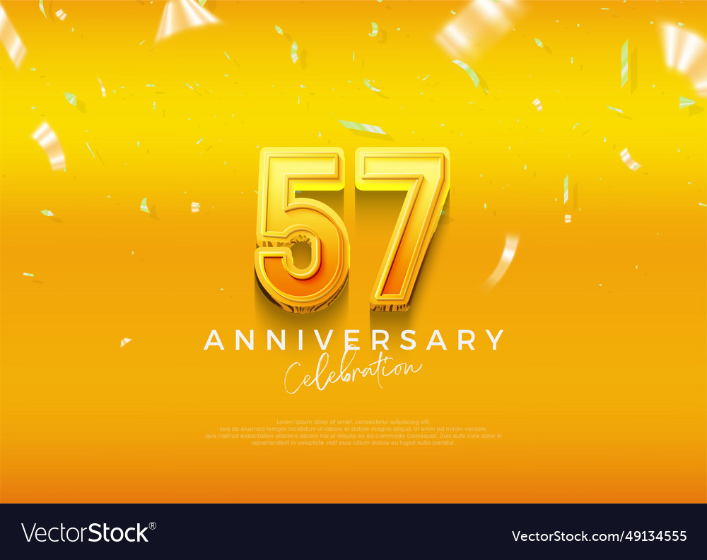 Simple and elegant design 57th anniversary