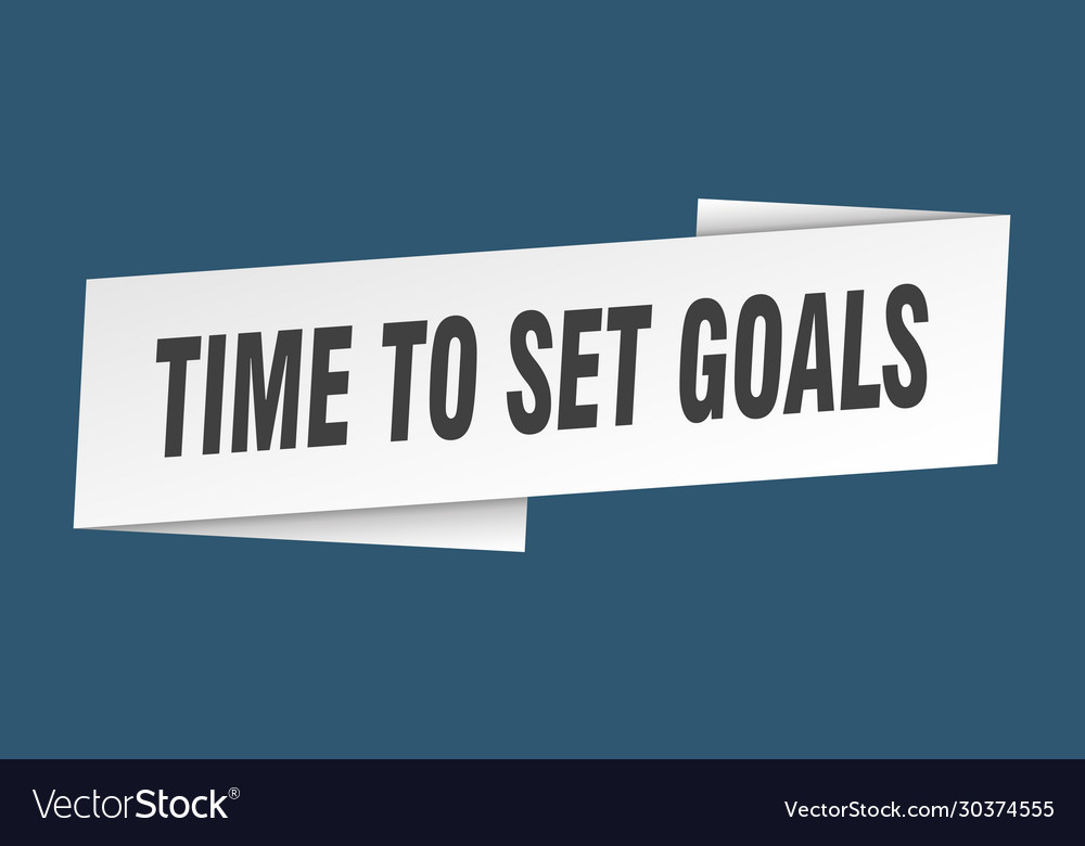 Time to set goals banner template