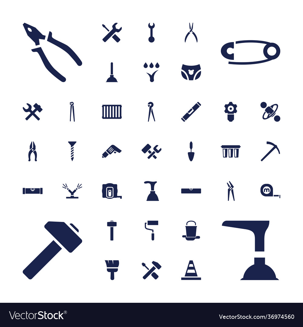 37 repair icons Royalty Free Vector Image - VectorStock