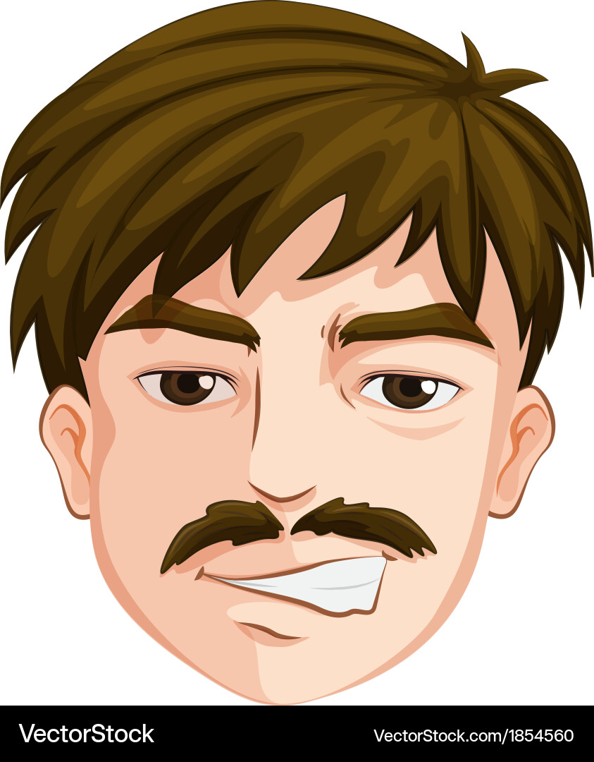 A mans head Royalty Free Vector Image - VectorStock