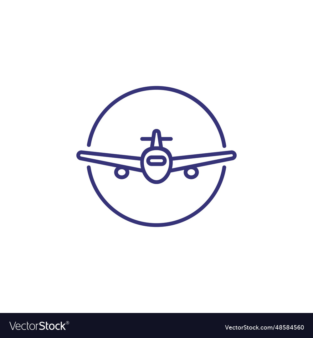 Airplane line icon