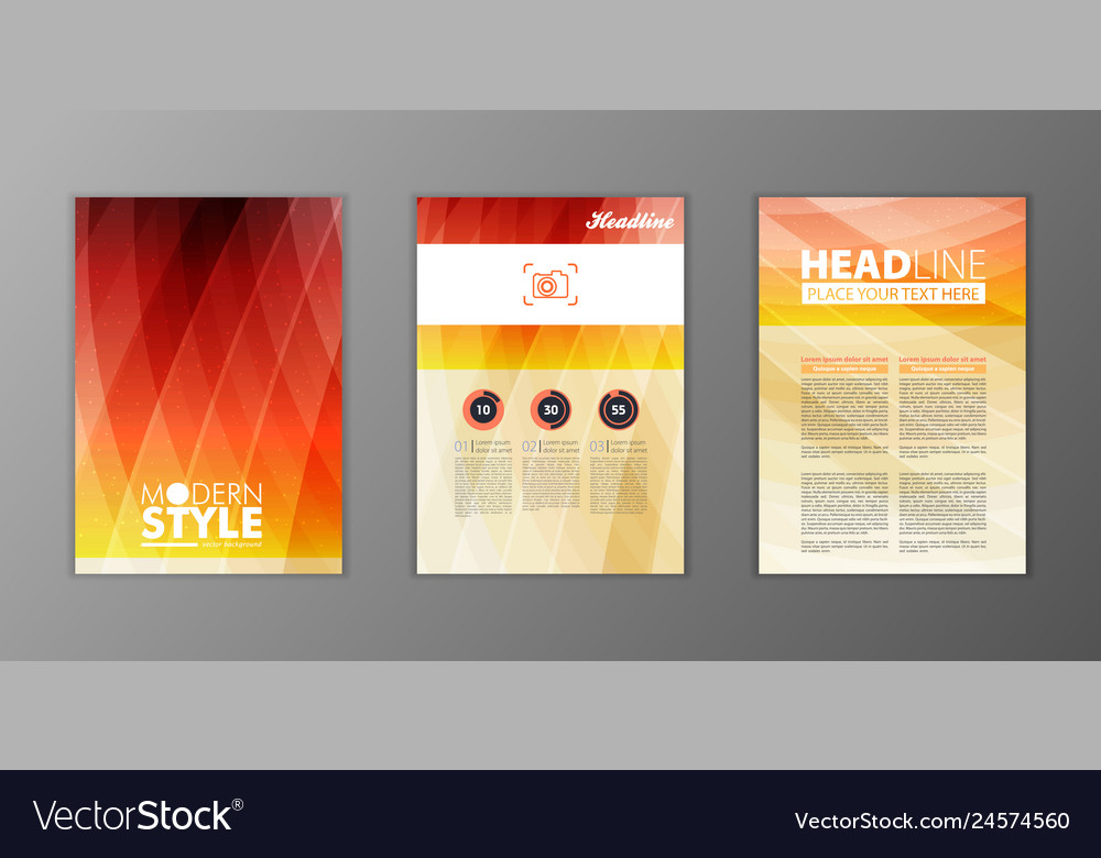 Brochure design template geometric shapes