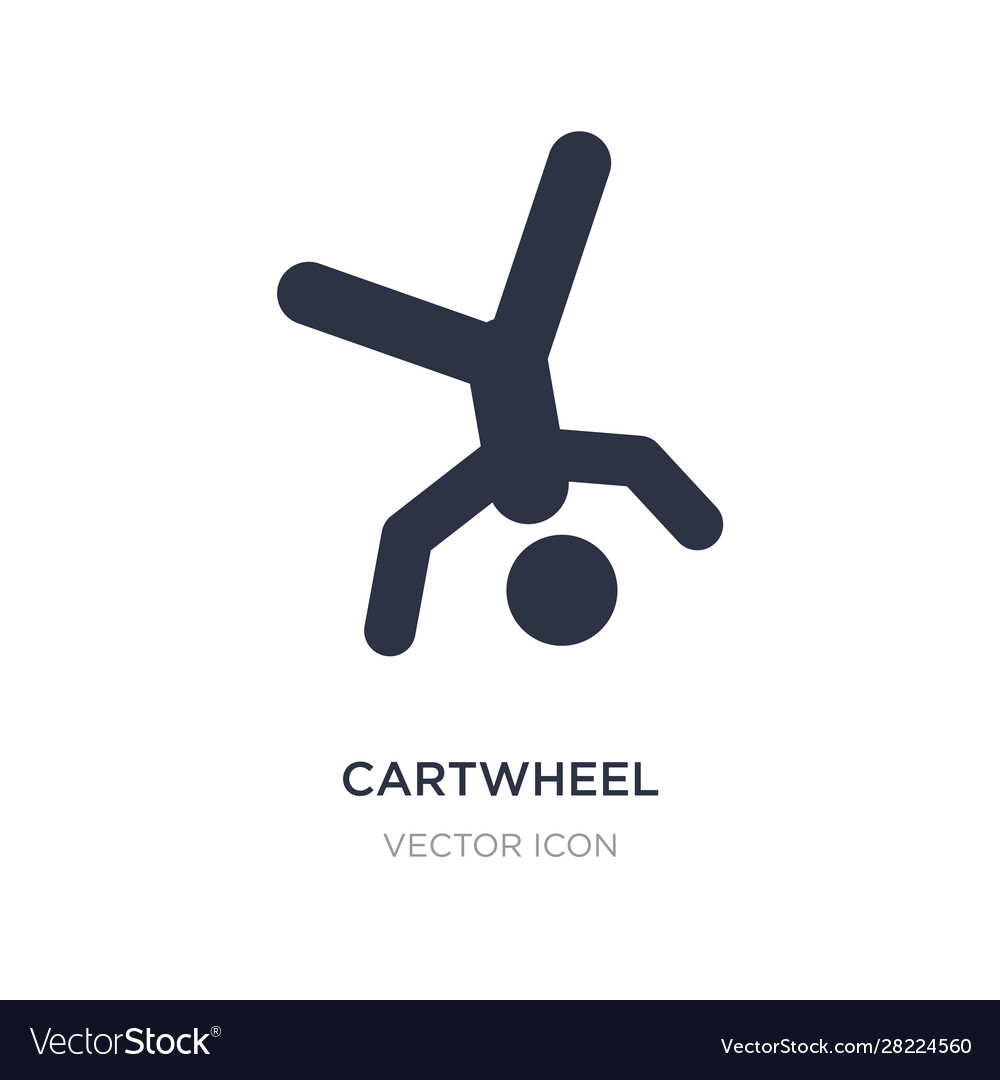 Cartwheel icon on white background simple element