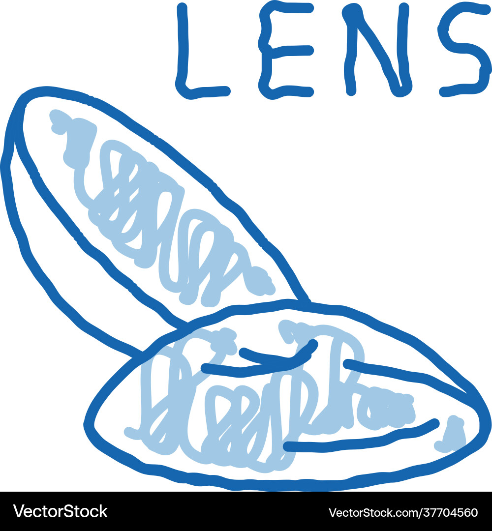 Contact lenses doodle icon hand drawn Royalty Free Vector