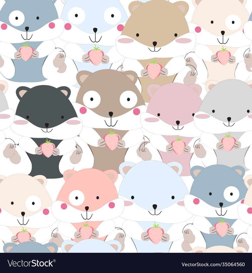 Cute funny squirrel pattern