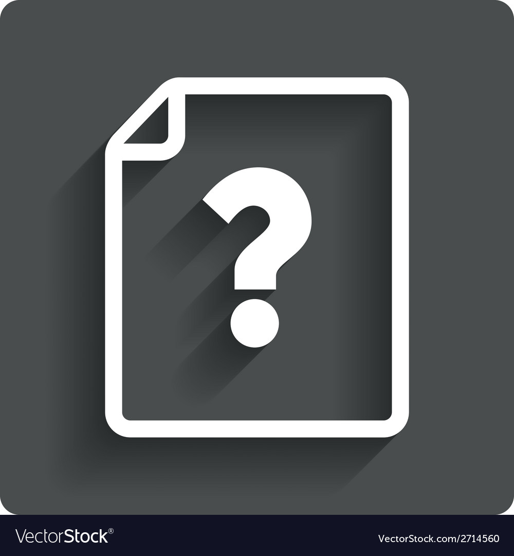 File document help icon question mark symbol