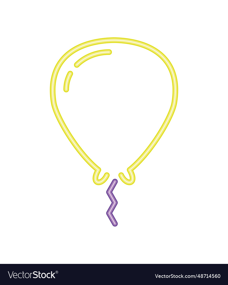 Helium neon balloon yellow icon