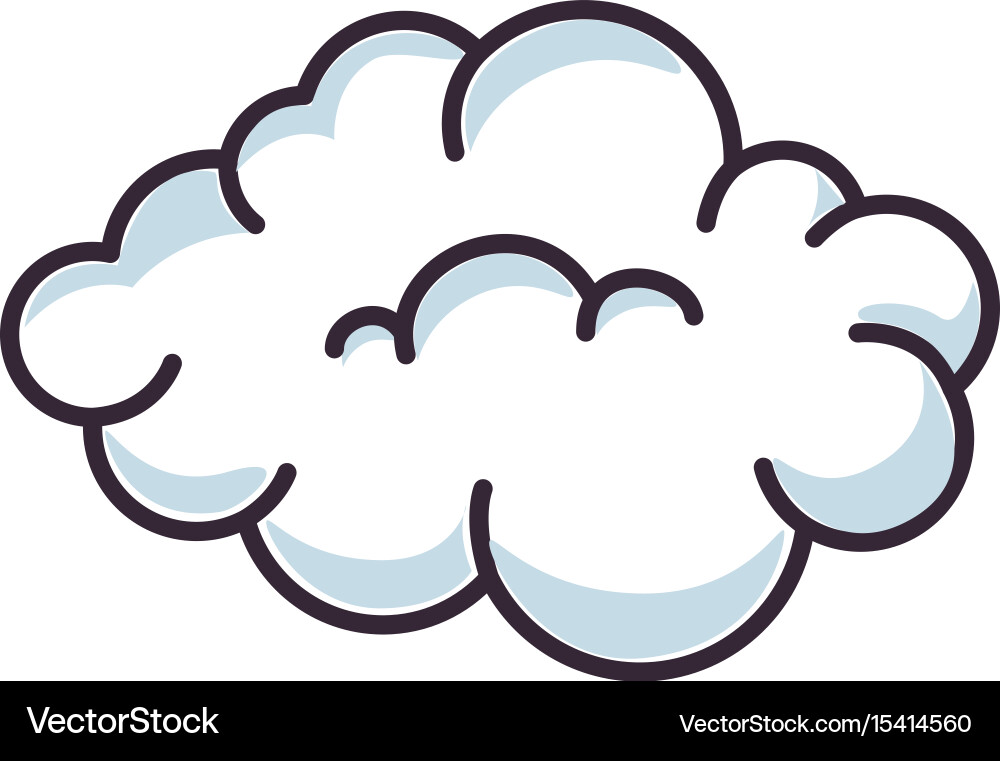Isolated cute clouds Royalty Free Vector Image
