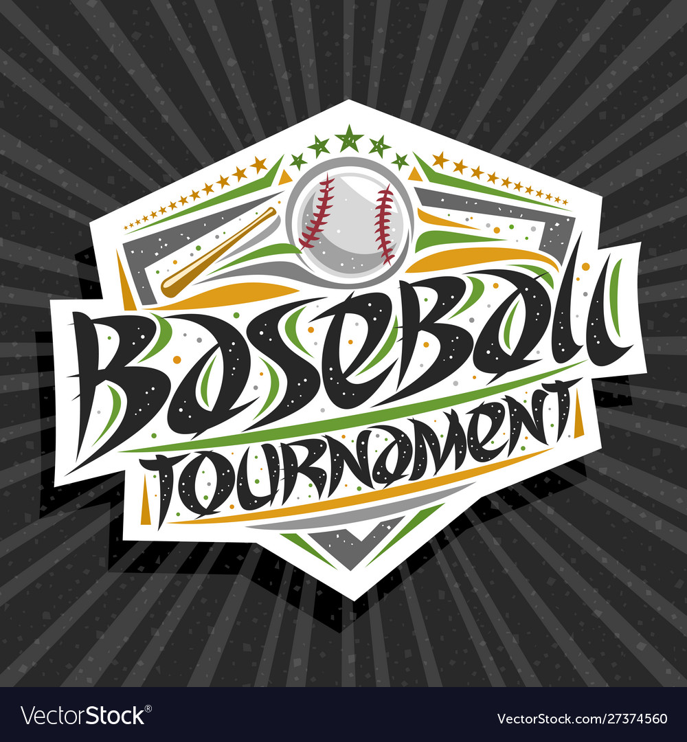 Logo for baseball tournament Royalty Free Vector Image