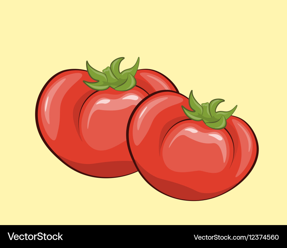 Red tomatoes composition Royalty Free Vector Image