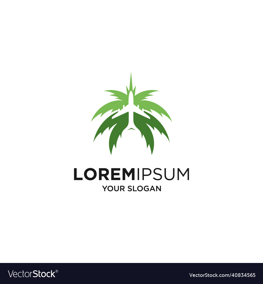 Awesome tropical travel logo designs vector image Awesome tropical travel logo designs