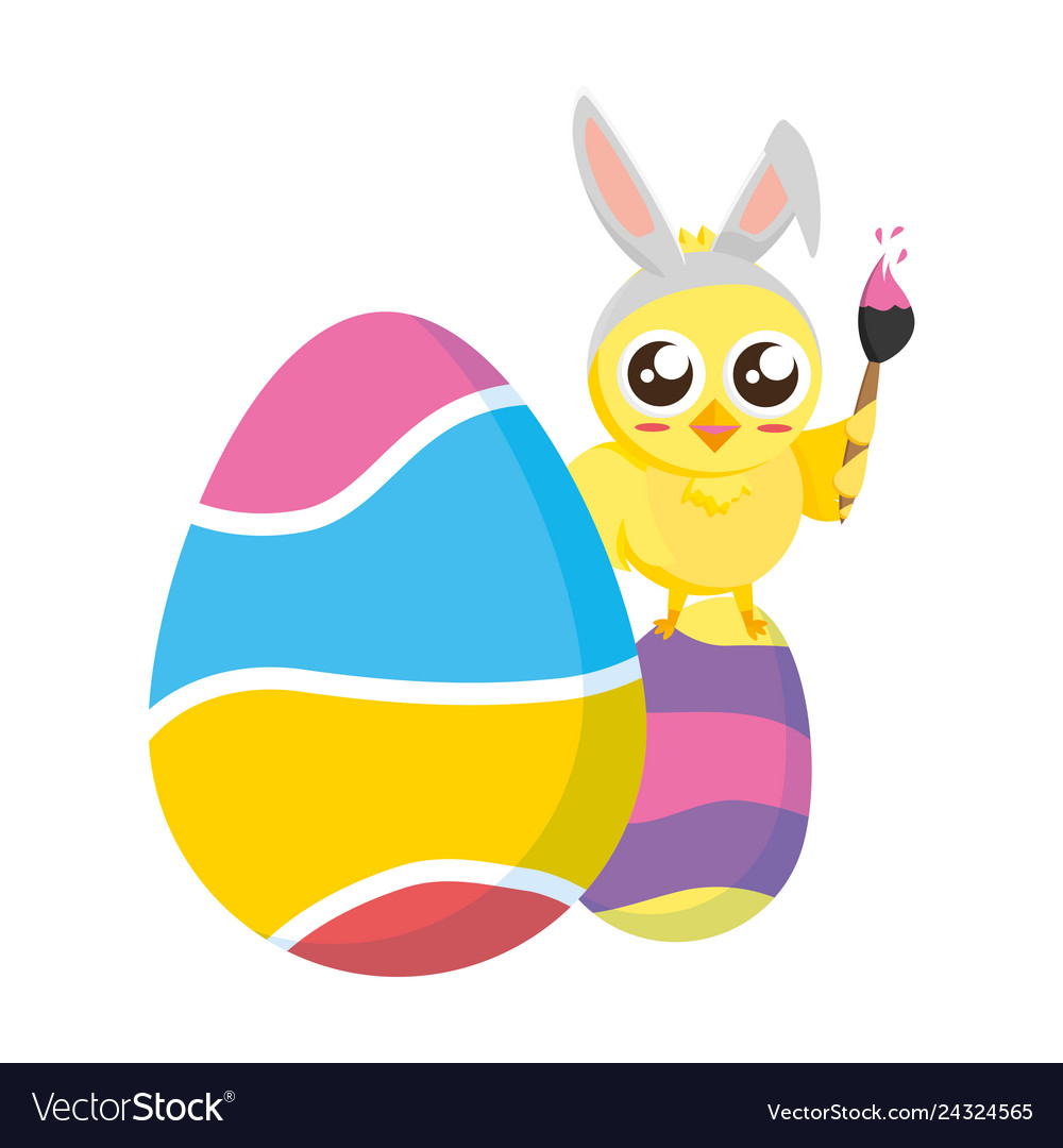Cute chick easter