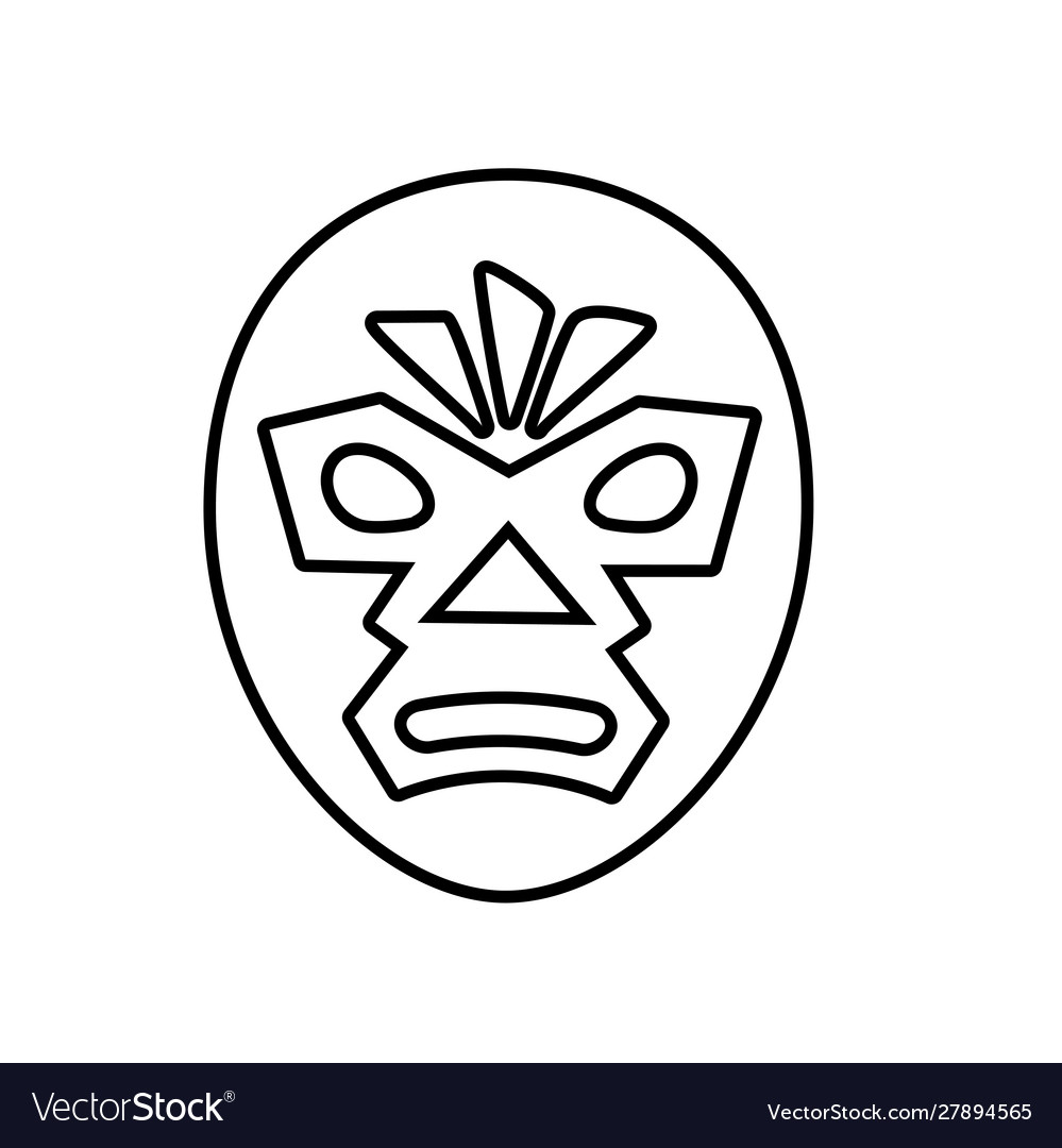 Mexican wrestler mask wrestling on white Vector Image