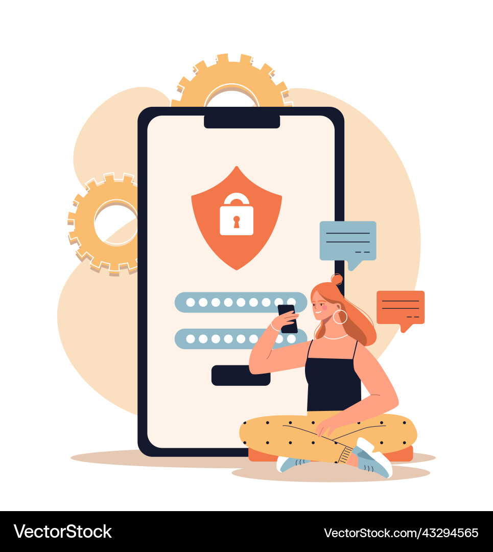 Personal data security Royalty Free Vector Image