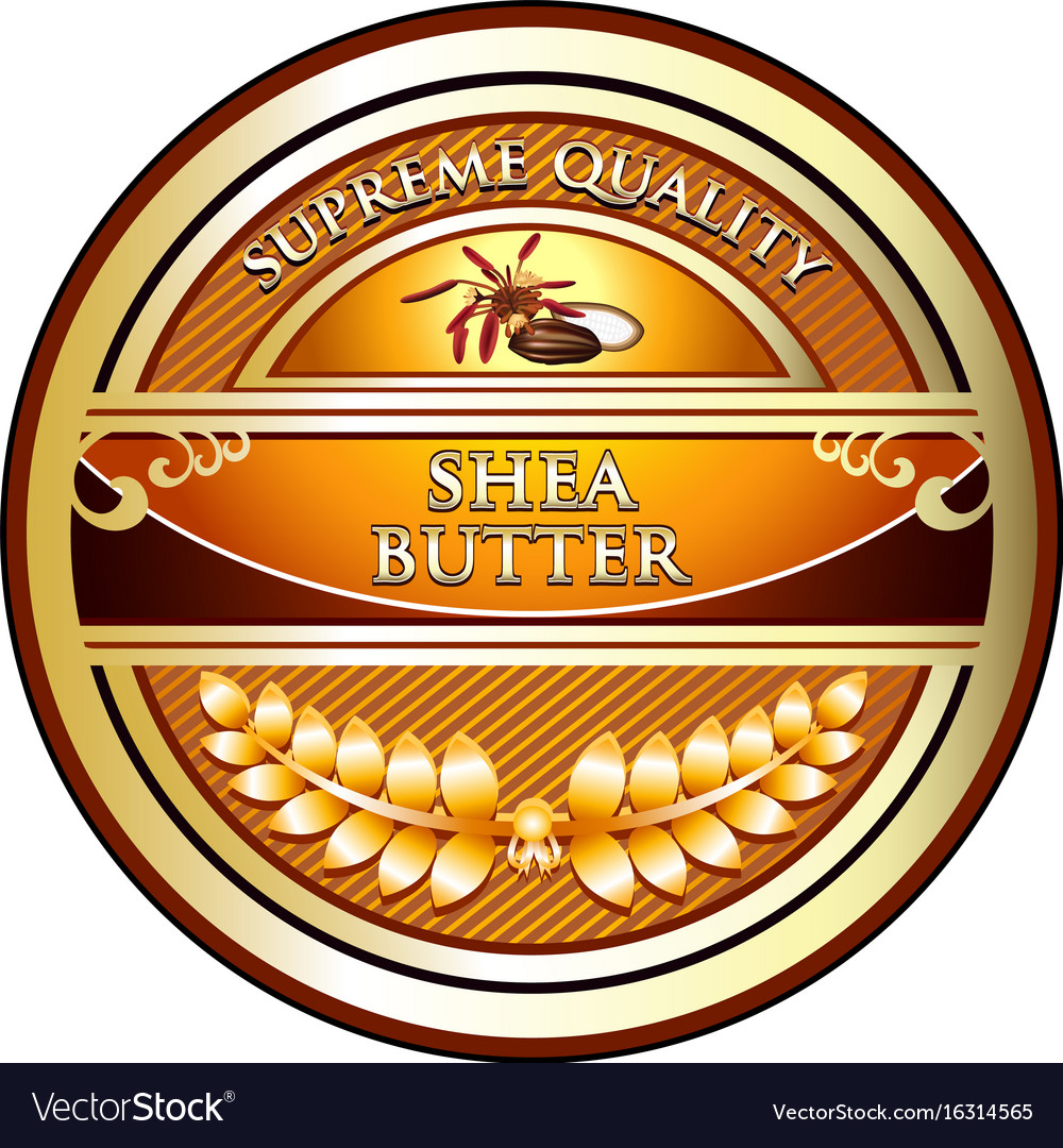 Shea butter gold icon Royalty Free Vector Image