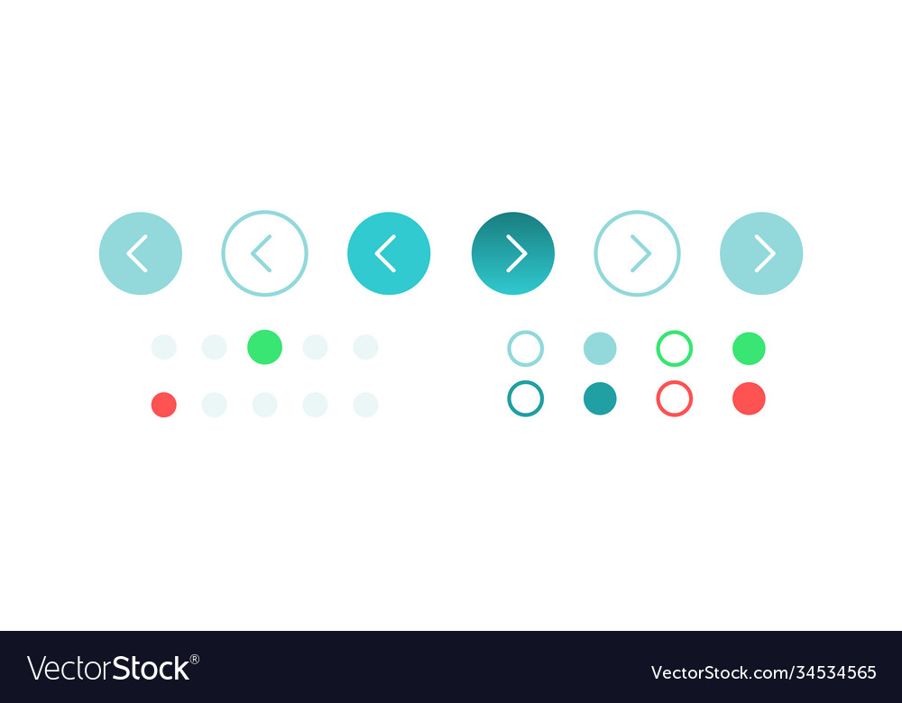 Turn page buttons ui elements kit