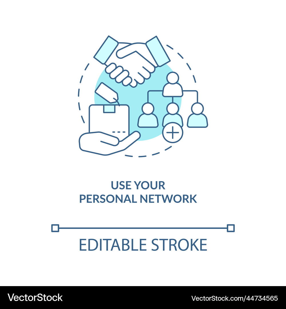 Use personal network turquoise concept icon Vector Image