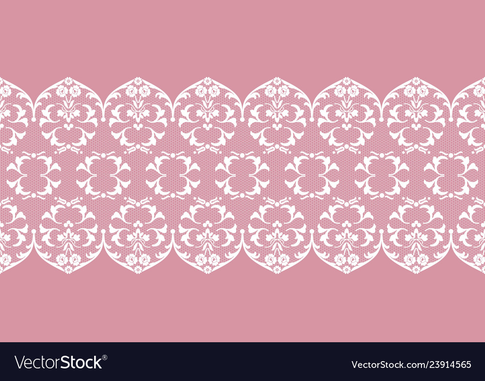 White lace border