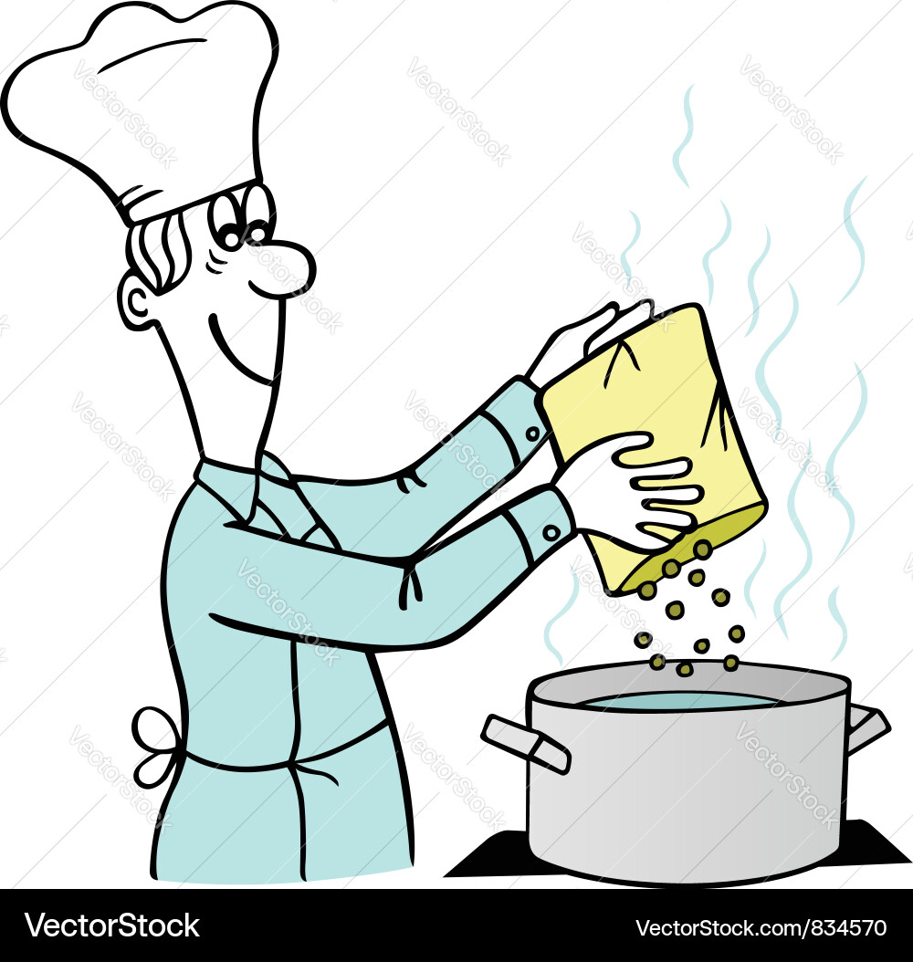 Cooking man Royalty Free Vector Image - VectorStock
